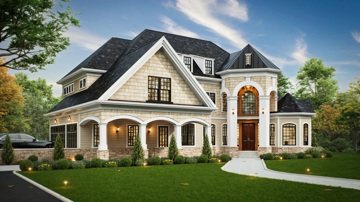 A366-A European House, 3 Bedrooms, 2.5 Bathrooms | Salem House Plan Exterior-5
