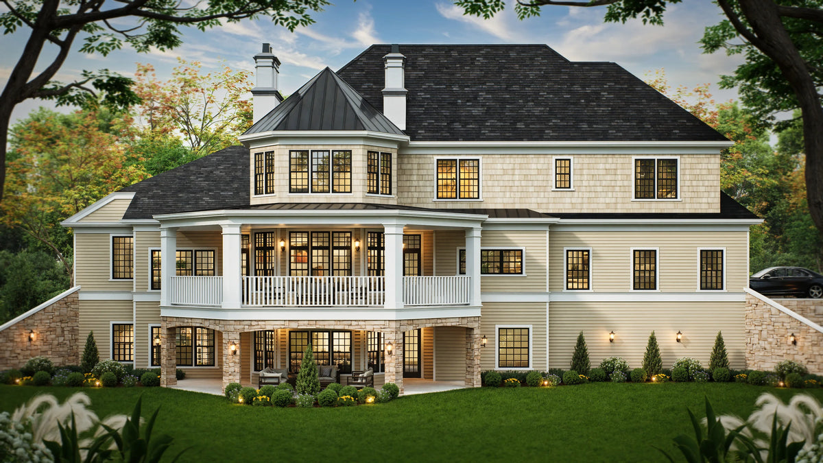 A366-A European House, 3 Bedrooms, 2.5 Bathrooms | Salem House Plan Exterior-8