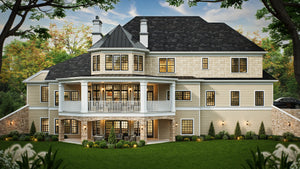 A366-A European House, 3 Bedrooms, 2.5 Bathrooms | Salem House Plan Exterior-8