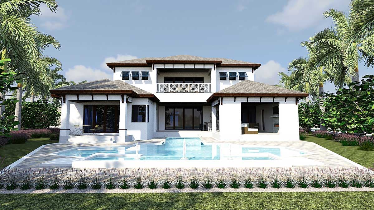 Elegant 5-Bedroom Estate with Elevator, Outdoor Kitchen, and Great Room