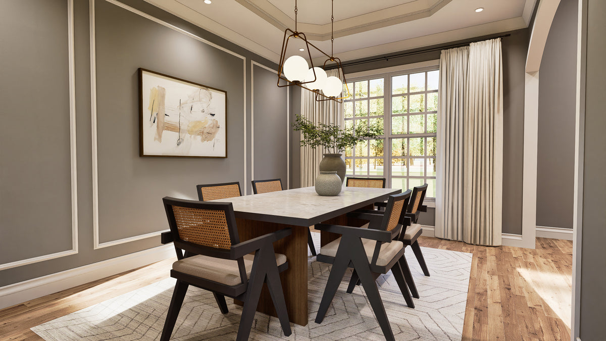 Spacious 5-bedroom home with grand foyer and outdoor living areas.