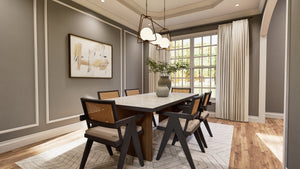 Spacious 5-bedroom home with grand foyer and outdoor living areas.