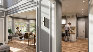 Spacious 5-bedroom home with grand foyer and outdoor living areas.