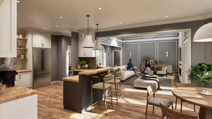 Spacious 5-bedroom home with grand foyer and outdoor living areas.