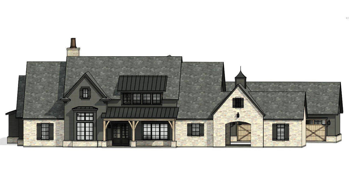 R7575-A Farmhouse House, 5 Bedrooms, 5.5 Bathrooms | Plan LG188 
