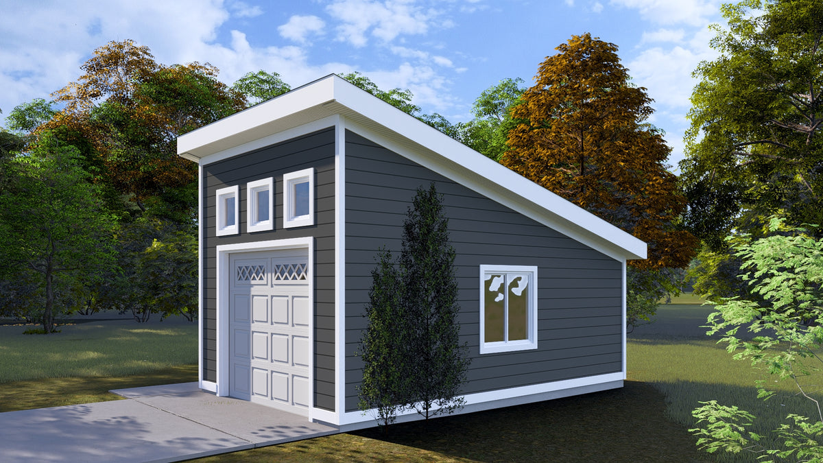 AO8488-A Detached Garage | Scribner Garage Plan Exterior-2