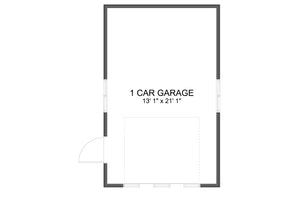 AO8488-A Detached Garage | Scribner Garage Plan Floor Plan