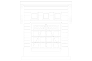 AO8488-A Detached Garage | Scribner Garage Plan Front Elevation