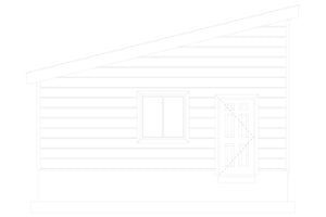 AO8488-A Detached Garage | Scribner Garage Plan Left Elevation