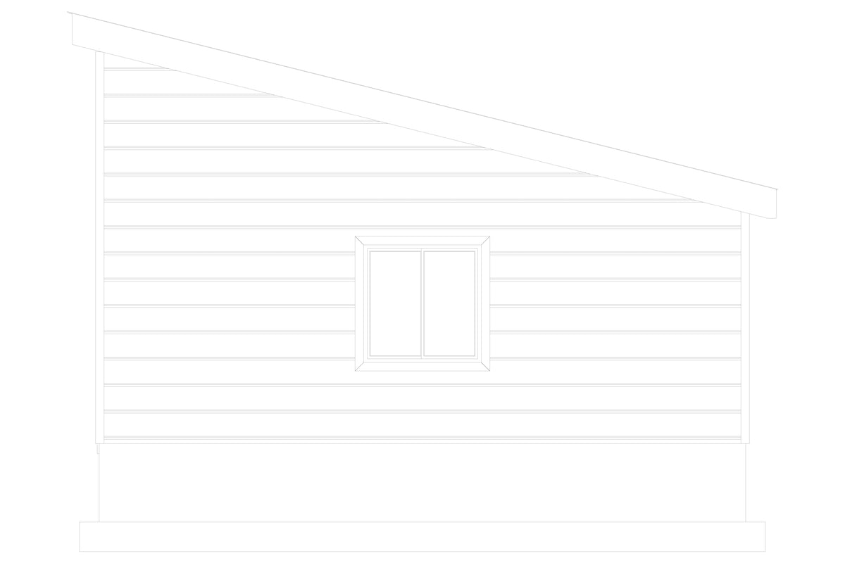 AO8488-A Detached Garage | Scribner Garage Plan Right Elevation