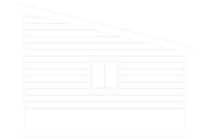 AO8488-A Detached Garage | Scribner Garage Plan Right Elevation
