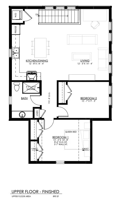 Woodbine House Plan - Archival Designs House Plans, floor plan