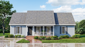 A8197-A Traditional House, 3 Bedrooms, 2 Bathrooms | Shane House Plan Exterior-3