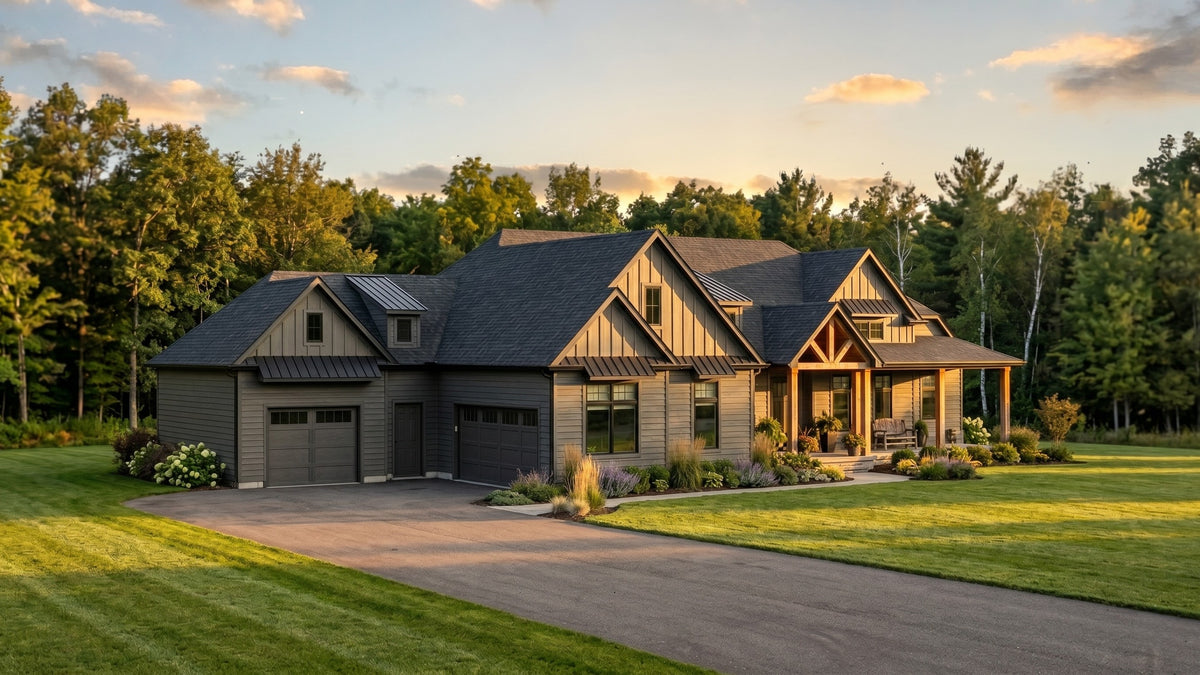 AJ8342-A Modern Farmhouse, 2 to 3 Bedrooms, 3.5 Bathrooms | Plan 1071 House Plan Exterior-4