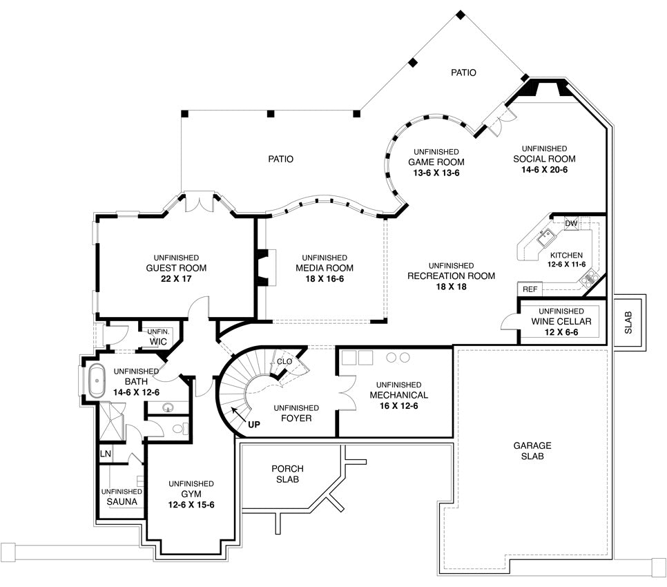 Sierra Sky House - Basement  Floor Plan