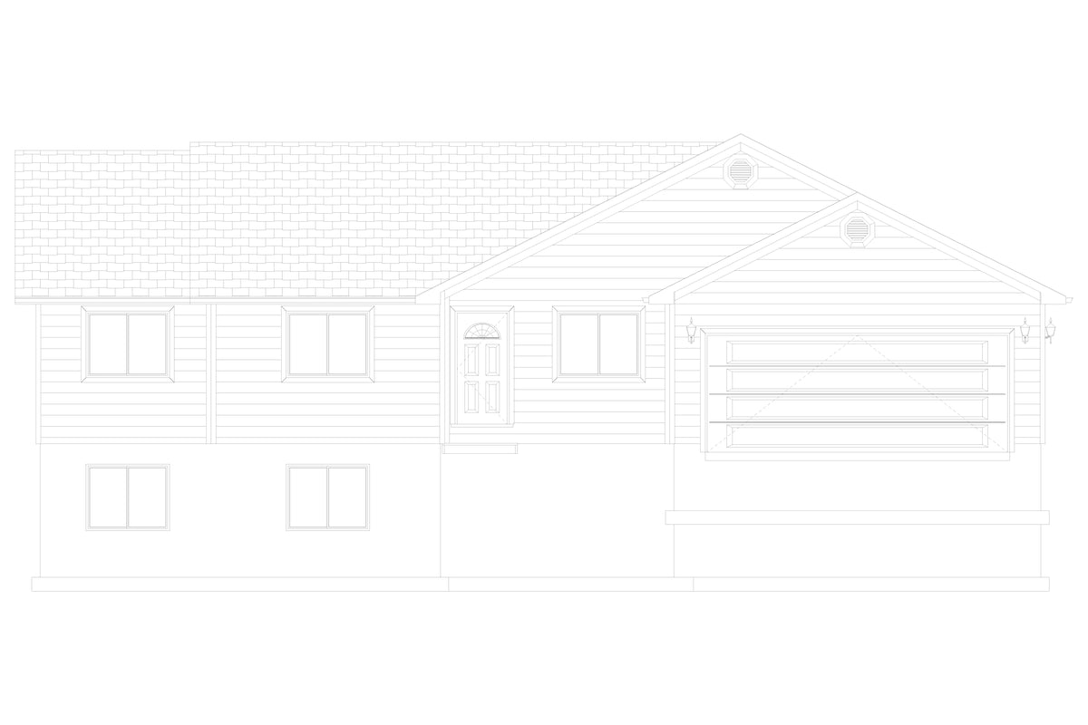 AO8483-A Traditional House, 3 to 5 Bedrooms, 2.5 to 3.5 Bathrooms | Simpson House Plan Front Elevation