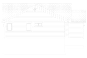 AO8483-A Traditional House, 3 to 5 Bedrooms, 2.5 to 3.5 Bathrooms | Simpson House Plan Left Elevation