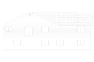 AO8483-A Traditional House, 3 to 5 Bedrooms, 2.5 to 3.5 Bathrooms | Simpson House Plan Rear Elevation