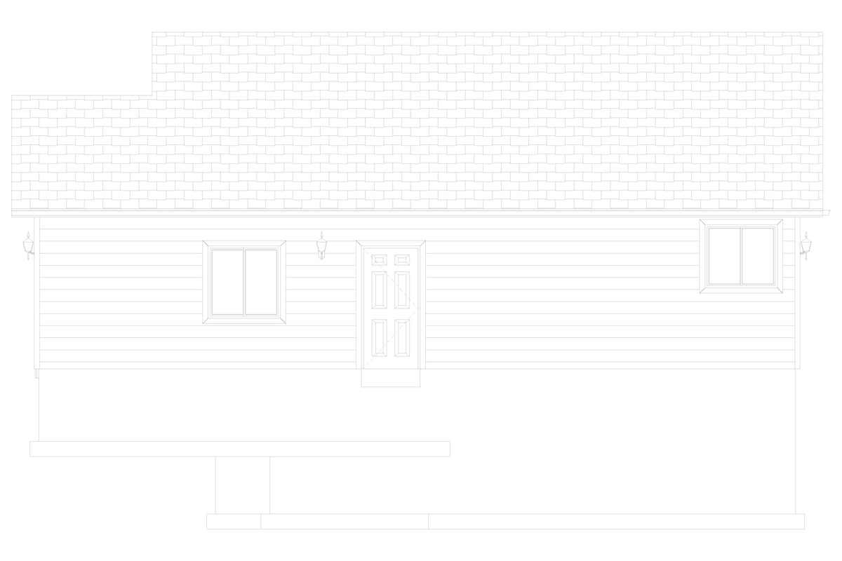 AO8483-A Traditional House, 3 to 5 Bedrooms, 2.5 to 3.5 Bathrooms | Simpson House Plan Right Elevation