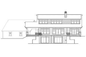 AM7648-A Craftsman House Rear Elevation, 2662 Square Feet, 3 Bedrooms, 2.5 Bathrooms | Cedarbrook House Plan 