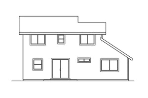 AM7941-A Country House, 4 Bedrooms, 2 Bathrooms | Plan 30-321 Aldridge Rear Elevation