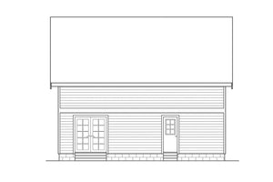 AM8288-A Cottage House, 3 Bedrooms, 2.5 Bathrooms | Dickinson House Plan Rear Elevation