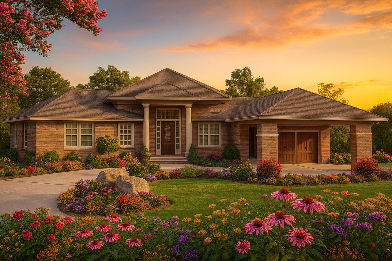 AM7647-A Georgian House, 5 Bedrooms, 3.5 Bathrooms | Alder Springs House Plan Exterior