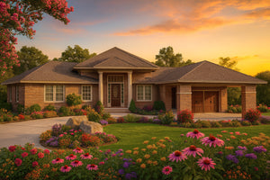 AM7647-A Georgian House, 5 Bedrooms, 3.5 Bathrooms | Alder Springs House Plan Exterior