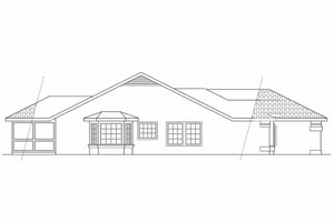 AM8270-A Mediterranean House, 4 Bedrooms, 2 Bathrooms | Alessandro House Plan Left Elevation