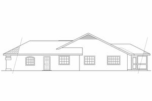 AM8270-A Mediterranean House, 4 Bedrooms, 2 Bathrooms | Alessandro House Plan Right Elevation