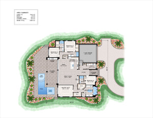 P7378-A Stillwater House First Floor Plan 4 Beds 4 Baths