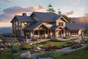 2,726 Sq Ft House Plan with Den, Office, and Wraparound Porch