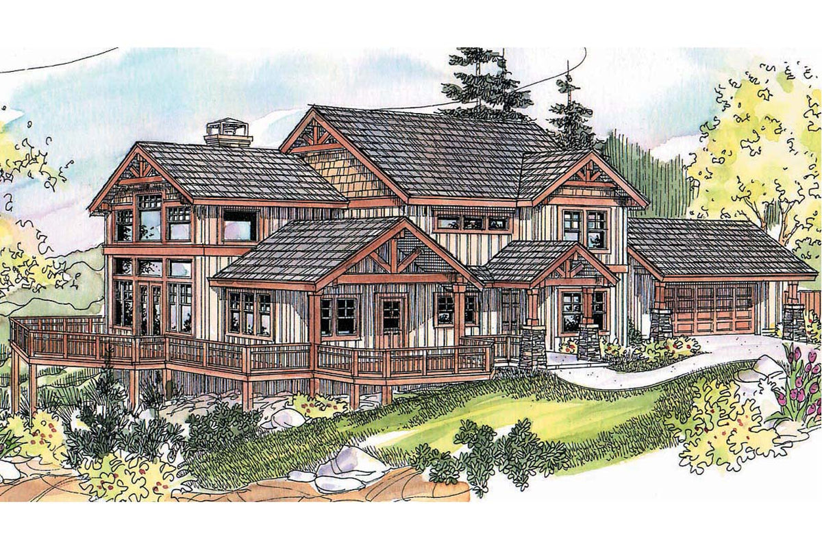 2,726 Sq Ft House Plan with Den, Office, and Wraparound Porch