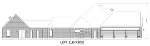 F8441-A Modern Farmhouse, 4 Bedrooms, 3.5 Bathrooms | Teal Harbor House Plan Left Elevation