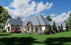 F8441-A Modern Farmhouse, 4 Bedrooms, 3.5 Bathrooms | Teal Harbor House Plan Exterior-2