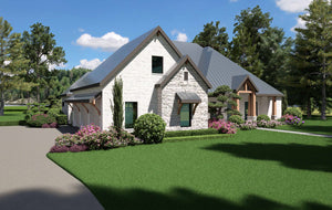 F8441-A Modern Farmhouse, 4 Bedrooms, 3.5 Bathrooms | Teal Harbor House Plan Exterior-3