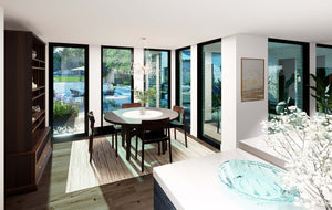 F8441-A Modern Farmhouse, 4 Bedrooms, 3.5 Bathrooms | Teal Harbor House Plan  Breakfast Area