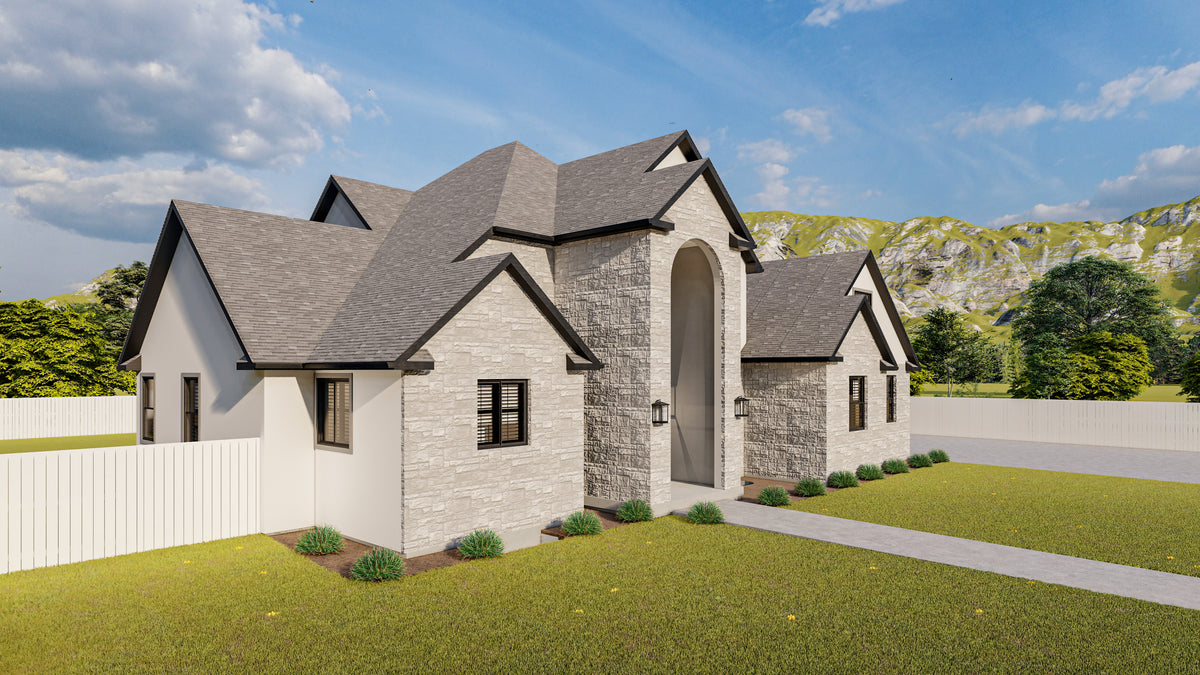 AO7991-A Transitional House, 3 to 5 Bedrooms, 2.5 to 3.5 Bathrooms | Tilo Exterior-4