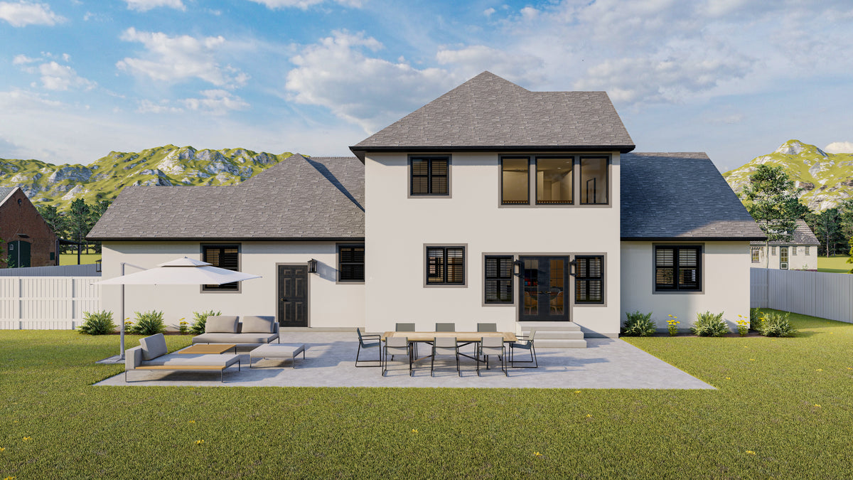 AO7991-A Transitional House, 3 to 5 Bedrooms, 2.5 to 3.5 Bathrooms | Tilo Exterior-5