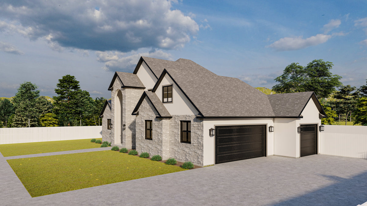 AO7991-A Transitional House, 3 to 5 Bedrooms, 2.5 to 3.5 Bathrooms | Tilo Exterior-6