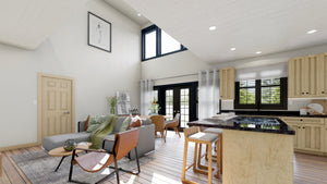 AO7991-A Transitional House Family Room, 3 to 5 Bedrooms, 2.5 to 3.5 Bathrooms | Tilo 