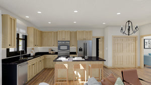 AO7991-A Transitional House Kitchen, 3 to 5 Bedrooms, 2.5 to 3.5 Bathrooms | Tilo 