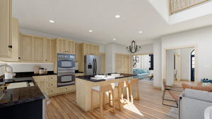 AO7991-A Transitional House Kitchen, 3 to 5 Bedrooms, 2.5 to 3.5 Bathrooms | Tilo 