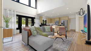 AO7991-A Transitional House Family Room, 3 to 5 Bedrooms, 2.5 to 3.5 Bathrooms | Tilo 