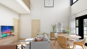 AO7991-A Transitional House Family Room, 3 to 5 Bedrooms, 2.5 to 3.5 Bathrooms | Tilo 