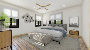 AO7991-A Transitional House Master Bedroom, 3 to 5 Bedrooms, 2.5 to 3.5 Bathrooms | Tilo 
