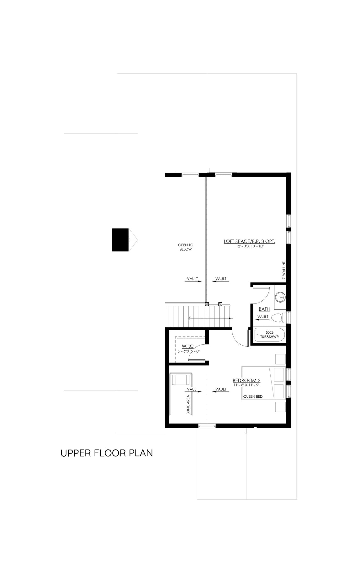 Tamarack Upper Floor Plan