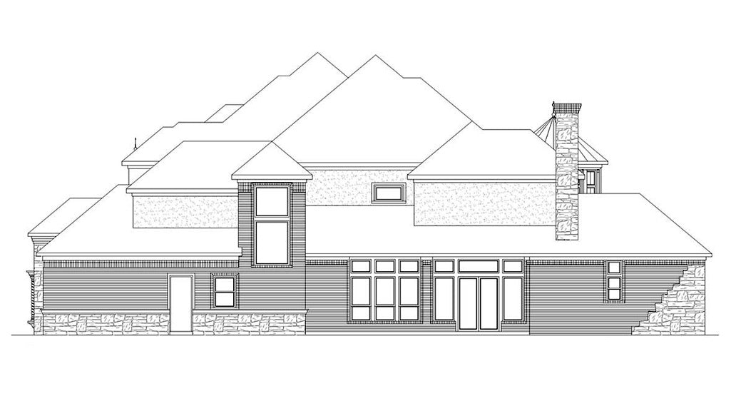 Tanglewood Manor House Plan - Elevation Right