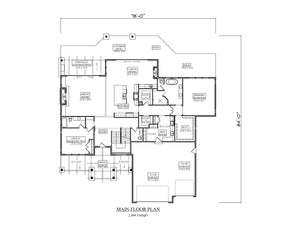 I7384-A The Angel Rock House First Floor Plan 4-5 Beds 4.5 Baths