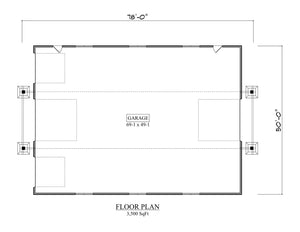 I7963-A Barn House | The Aveline 3640  Floor Plan